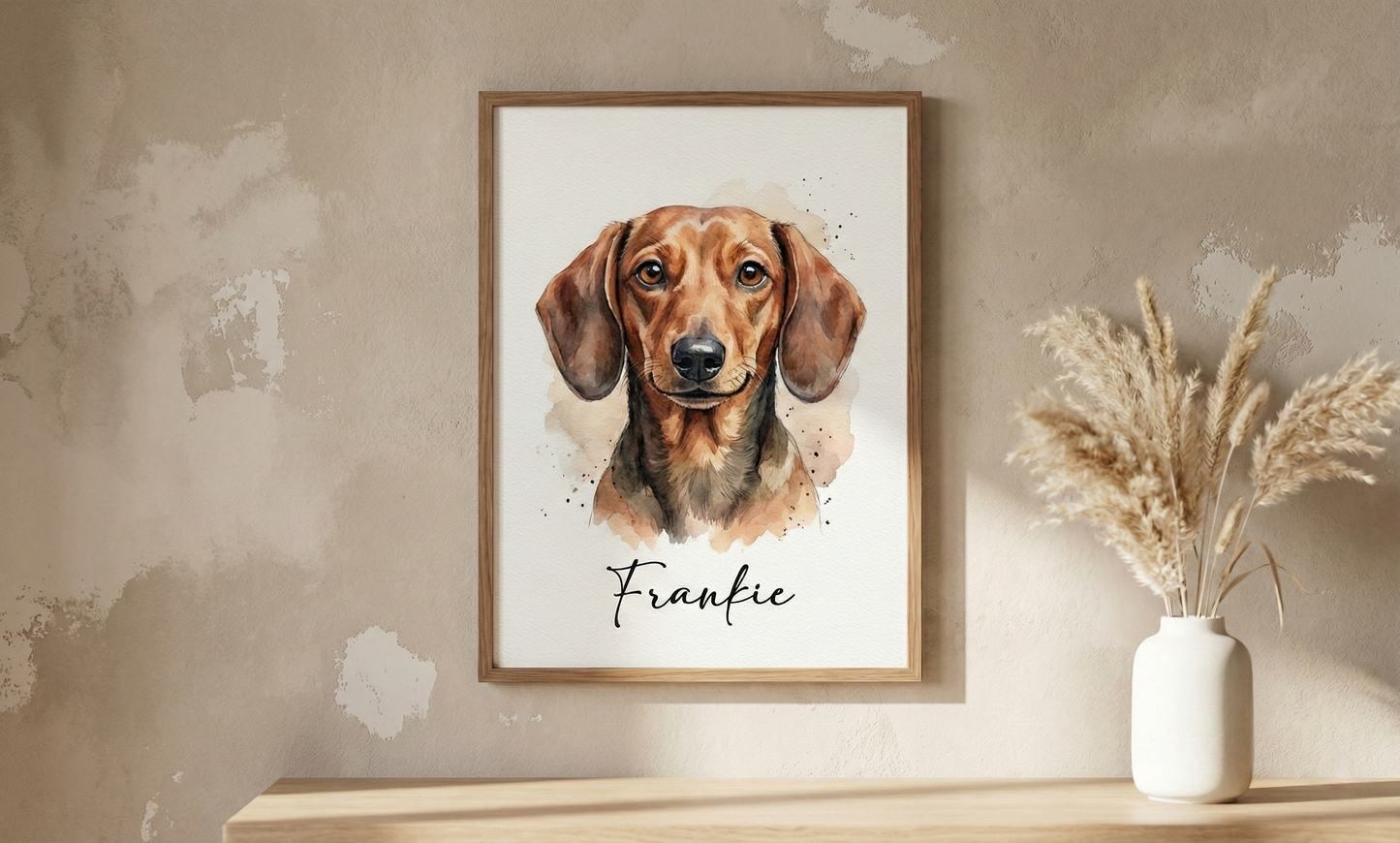 Custom Watercolor Pet Portrait From Photo - Personalized Dog & Cat Art