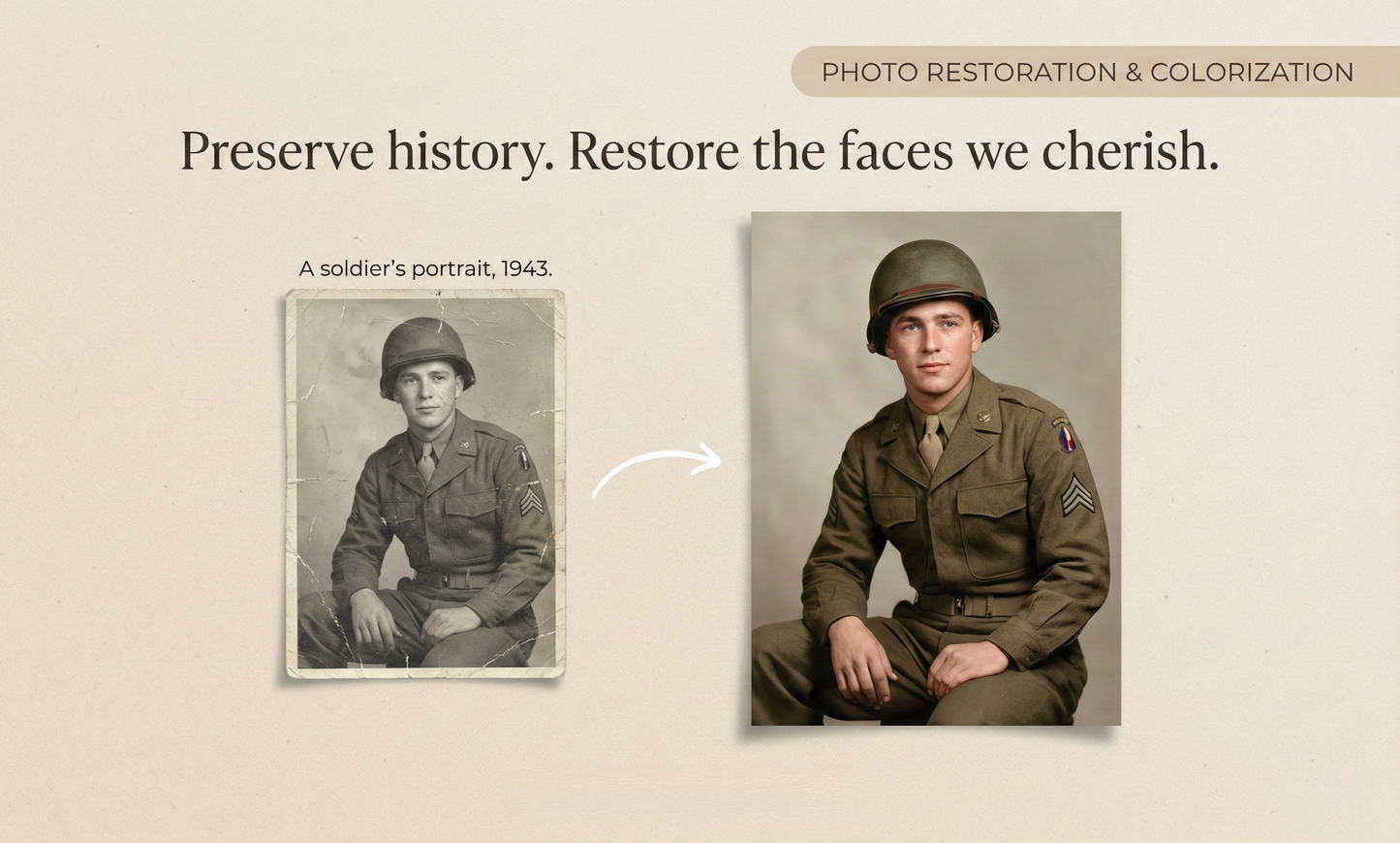 Professional Old Photo Restoration & Colorization - Repair Damaged, Faded, Scratched Pictures
