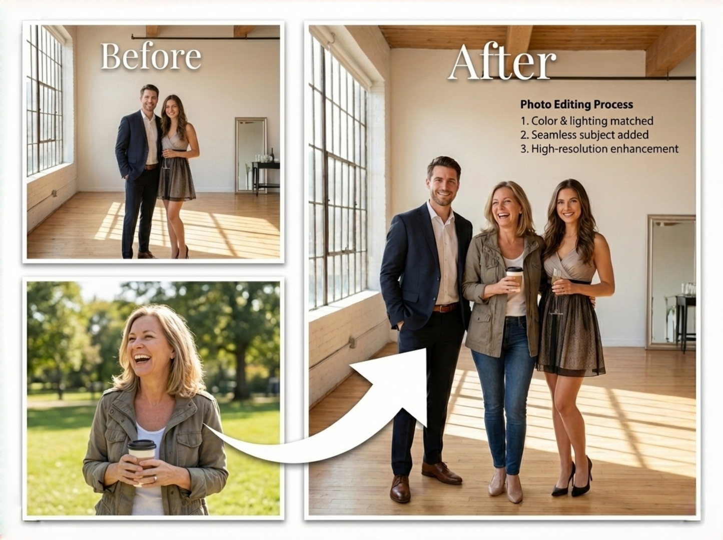 Add Person to Photo & Seamless Merge — Custom Digital Portrait (HD, Print-Ready)