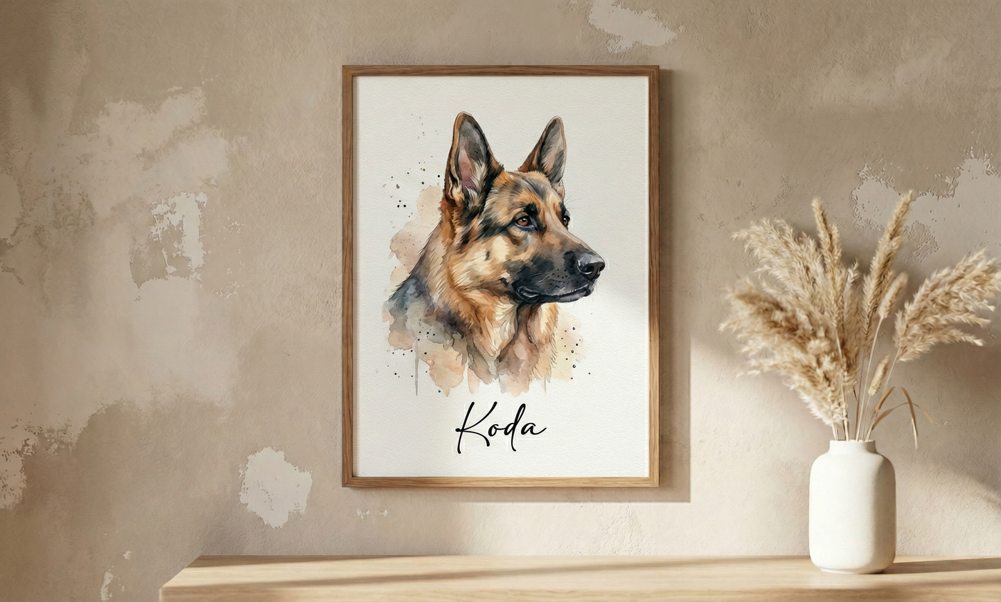 Custom Watercolor Pet Portrait From Photo - Personalized Dog & Cat Art